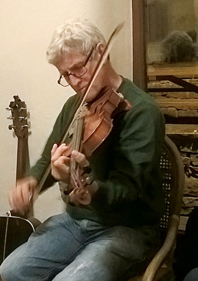 Adult Beginner playing a violin